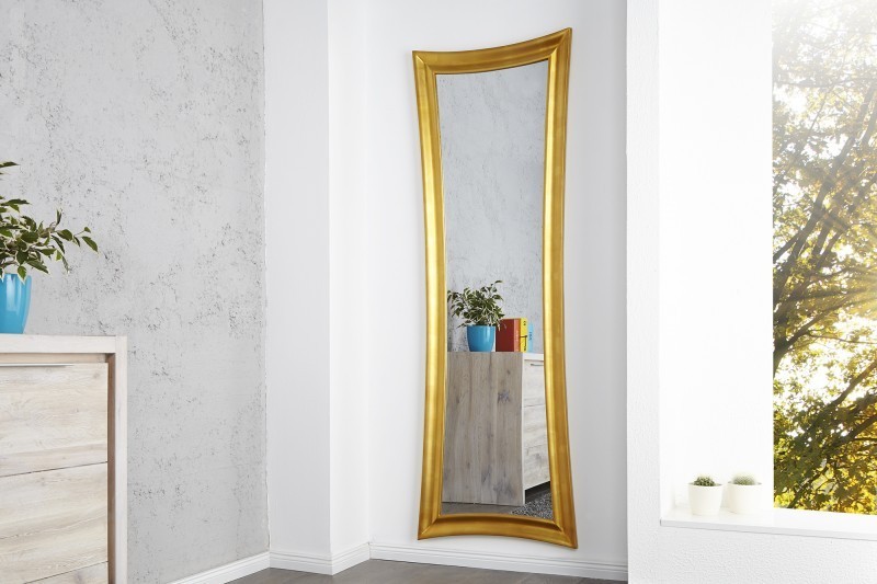 Miroir moderne 180 cm en bois doré