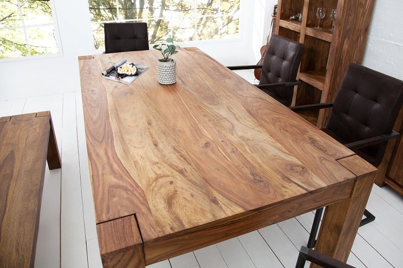 Table à manger en bois massif 200cm ou 160 cm