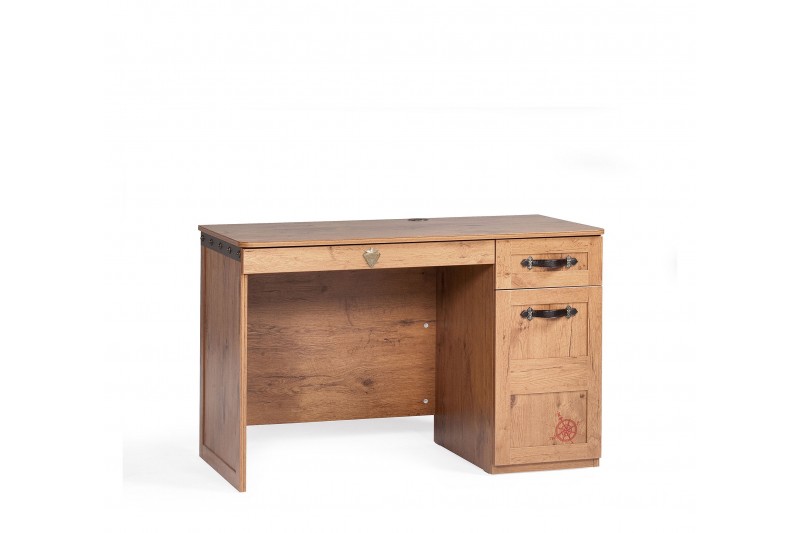 Bureau enfant design PIRATE en bois coloris marron