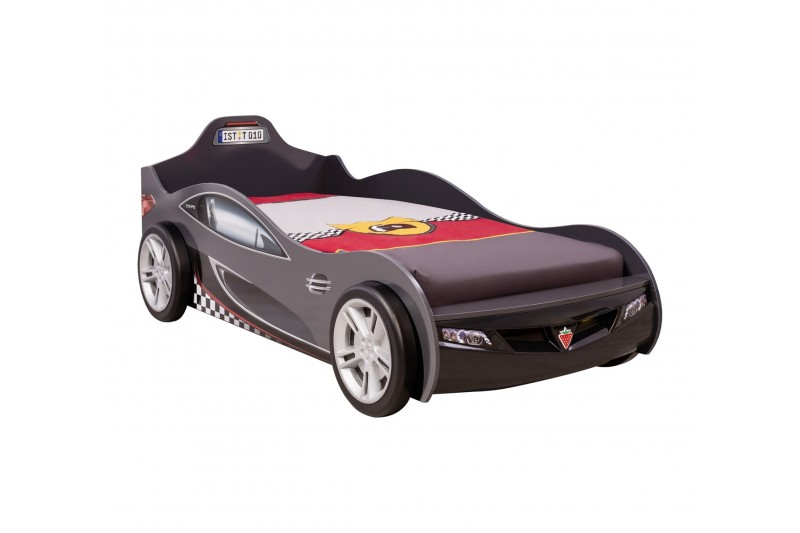 Lit voiture anthracite design pour enfant