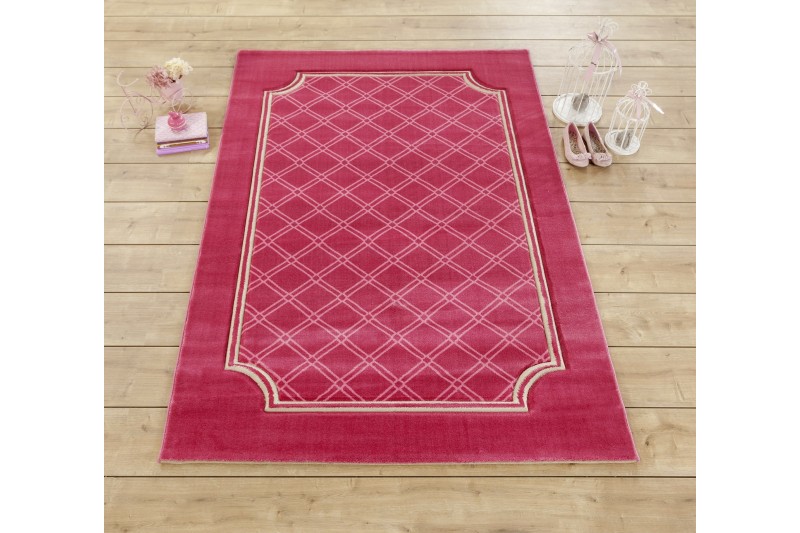 Tapis moderne de couleur rose