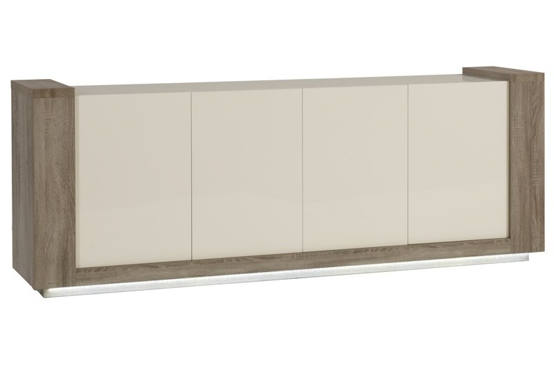 Bahut blanc laqué 230 cm