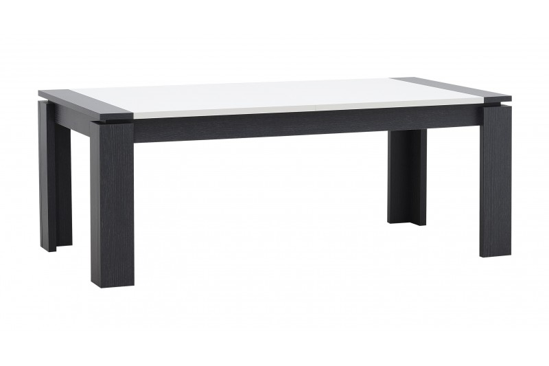 Table à manger avec allonges 200-298 cm teintée blanc et gris