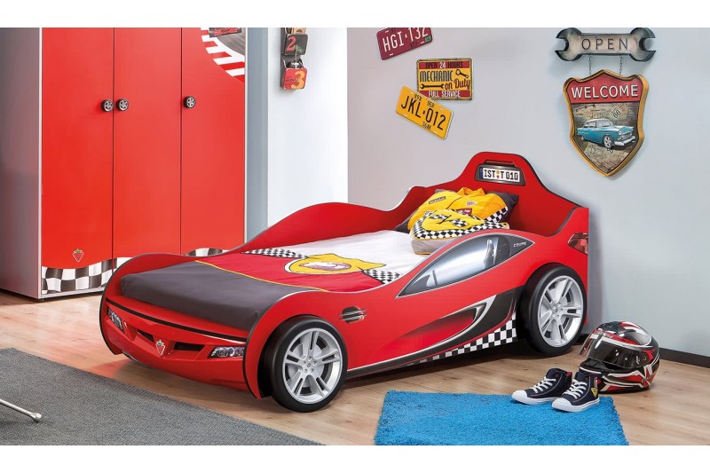 Lit voiture rouge design pour enfant