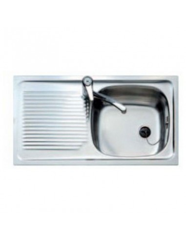 Sink with One Basin and Drainer Teka E/50 1C1E.REVE 3010 Stainless ste