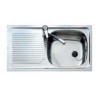 Sink with One Basin and Drainer Teka E/50 1C1E.REVE 3010 Stainless ste