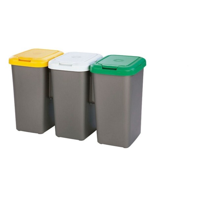 Recycling Waste Bin Tontarelli Plastic Grey (77 X 32 x 47,5 cm)