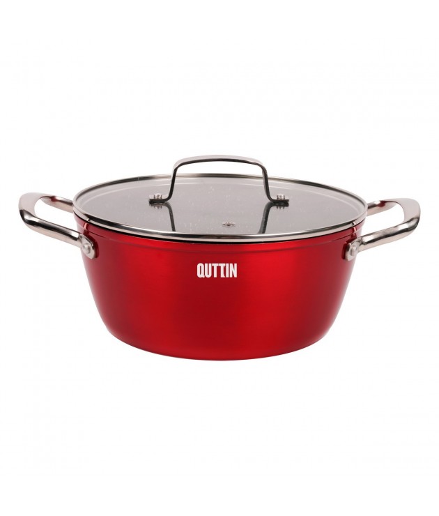 Casserole with lid Quttin Majestic Red (28 x 12,5 cm)