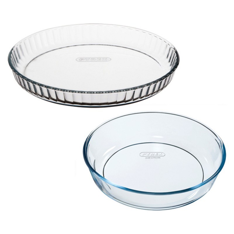 Set of Oven Dishes Pyrex Bake&Enjoy Transparent Borosilicate Glass (Ø 