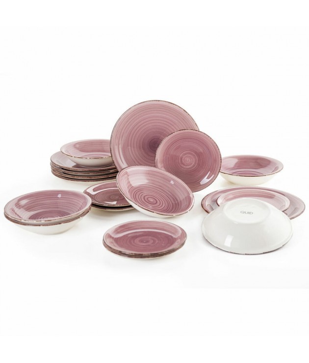 Tableware Quid Vita Peoni Ceramic Pink China crockery (18 Pieces)