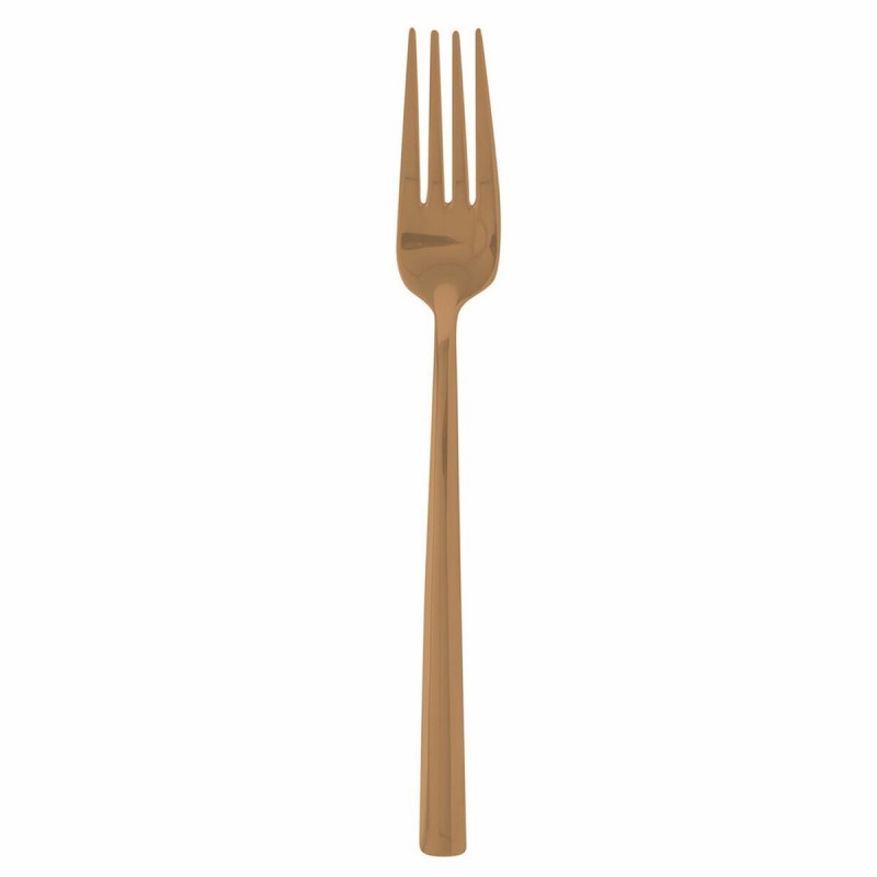 Fork Bidasoa Ikonic Metal Copper 12 Units