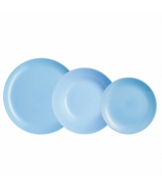 Assietes Luminarc Diwali Bleu verre (18 Pièces)