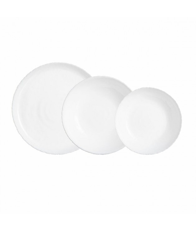 Tableware Luminarc Ammonite White Glass (18 Pieces)