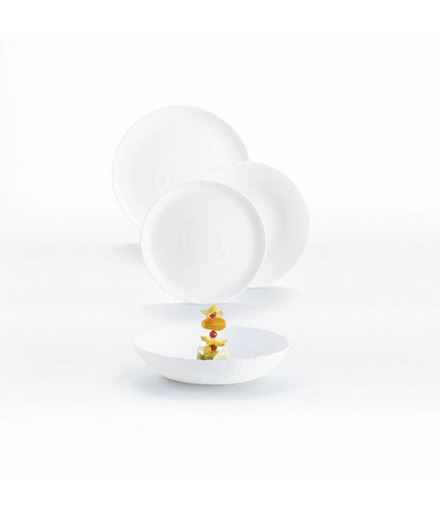 Tableware Luminarc Ammonite White Glass (18 Pieces)