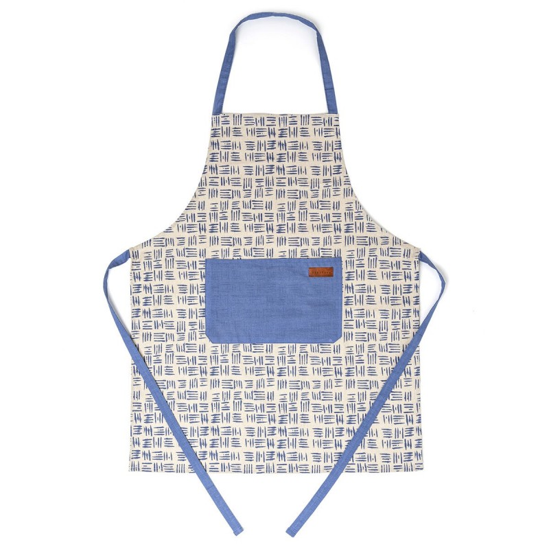 Tablier avec Poche Vinthera Vinthera Bleu Coton (60 x 75 cm) (Pack 12x