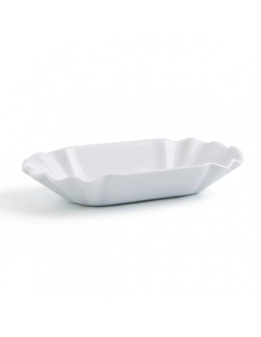 Snack tray Quid Gastro Fun Ceramic White (20,5 x 11 x 3,5 cm) (Pack 12