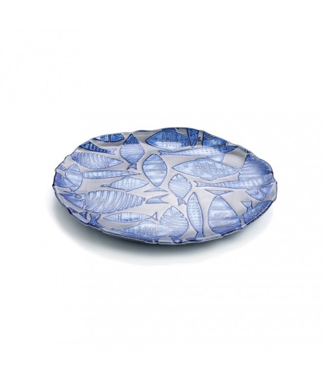 Assiette plate Quid Mar de Viento Bleu verre (28 cm) (Pack 6x)