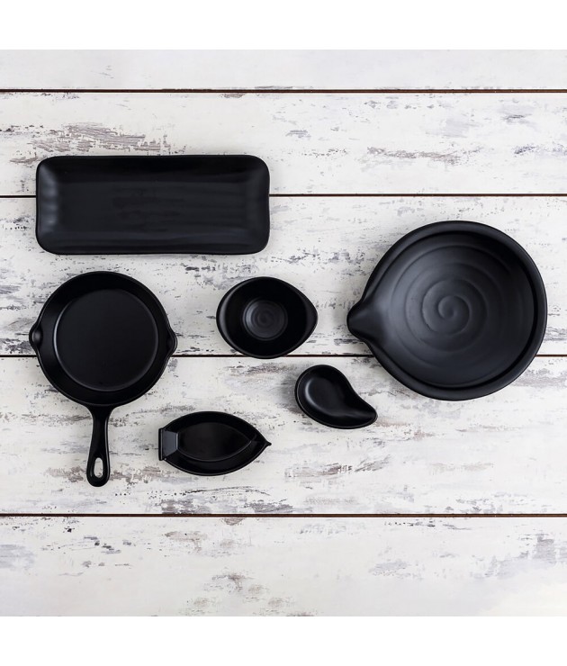Plateau apéritif Quid A'Bordo Noir Plastique (Ø 29 cm) (Pack 12x)