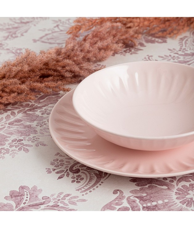 Assietes Bidasoa ROMANTIC Céramique Rose (18 Pièces)