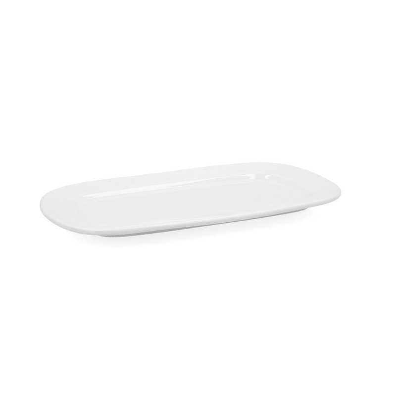 Plat à Gratin Bidasoa Glacial Céramique Blanc (31 x 18 cm) (Pack 6x)