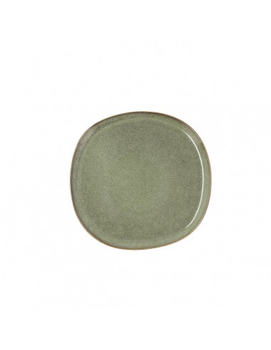 Flat plate Bidasoa Ikonic Ceramic Green (20,2 x 19,7 cm) (Pack 6x)