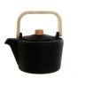 Teapot DKD Home Decor Black Stainless steel Iron MDF Wood (1,3 L)