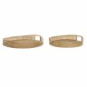 Tray DKD Home Decor Bamboo (2 pcs)