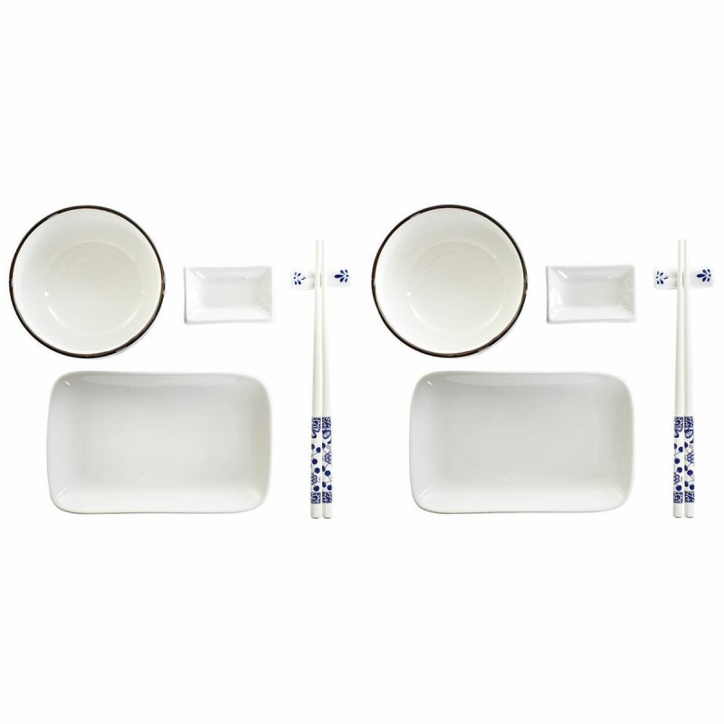 Set de sushi DKD Home Decor Bambou Porcelaine (33,5 x 34,5 x 9 cm)