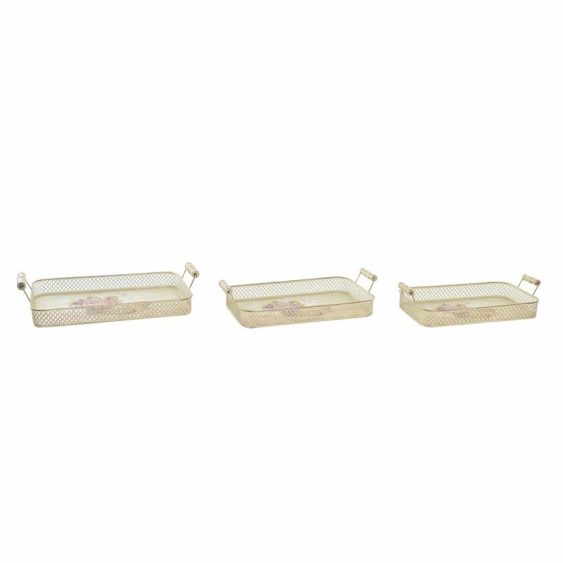 Set of trays DKD Home Decor Metal (40 x 21 x 8 cm)