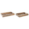 Jeux de plateaux DKD Home Decor 2 Unités Marron Brun foncé Bois de man