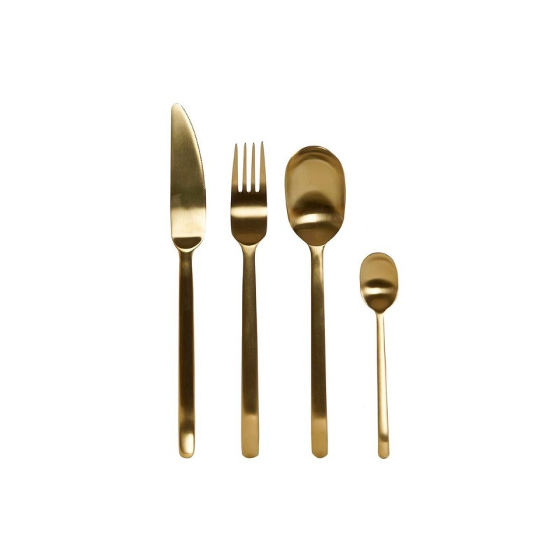 Cutlery DKD Home Decor Golden Stainless steel (6 x 2 x 22,8 cm)