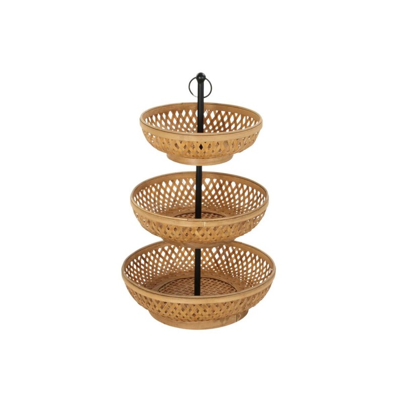 Fruit Bowl DKD Home Decor Metal Aluminium Bamboo (40 x 40 x 70 cm)