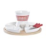 Fondue DKD Home Decor Red (26,5 x 26,5 x 1,5 cm) (10 pcs)