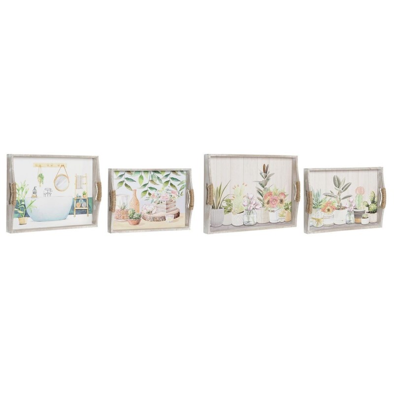 Jeux de plateaux DKD Home Decor Bois MDF (2 Pièces) (40 x 30 x 6 cm) (