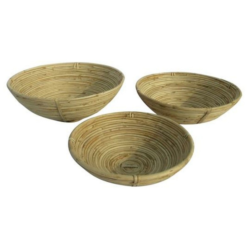 Jeux de plateaux DKD Home Decor Naturel Rotin Tropical (3 Pièces) (40 