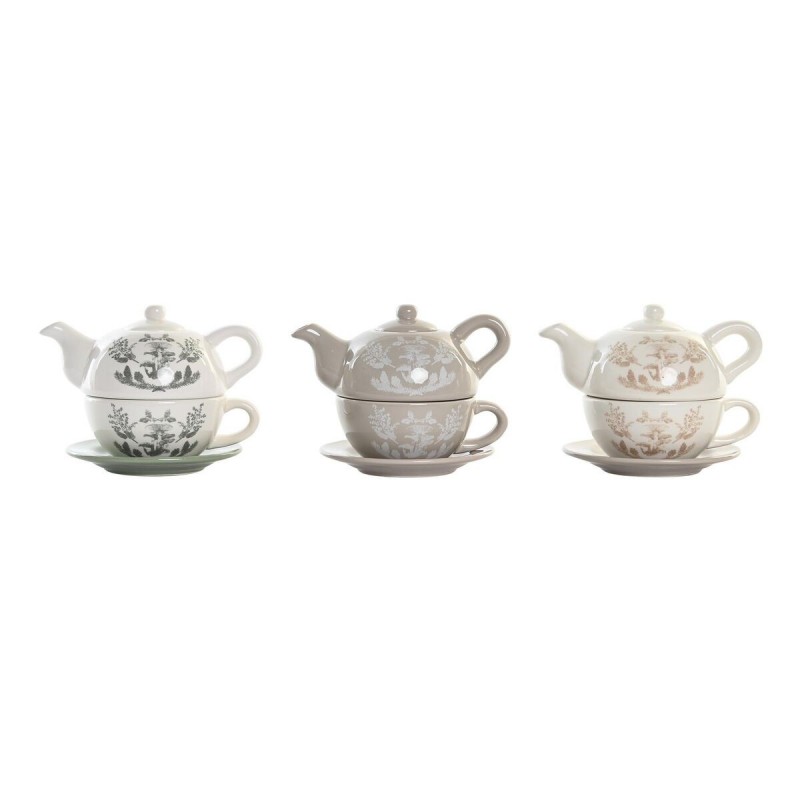 Teapot DKD Home Decor Cup Dolomite (750 ml) (3 Units)