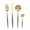 Cutlery DKD Home Decor Black Golden Stainless steel (1,8 x 0,3 x 23 cm