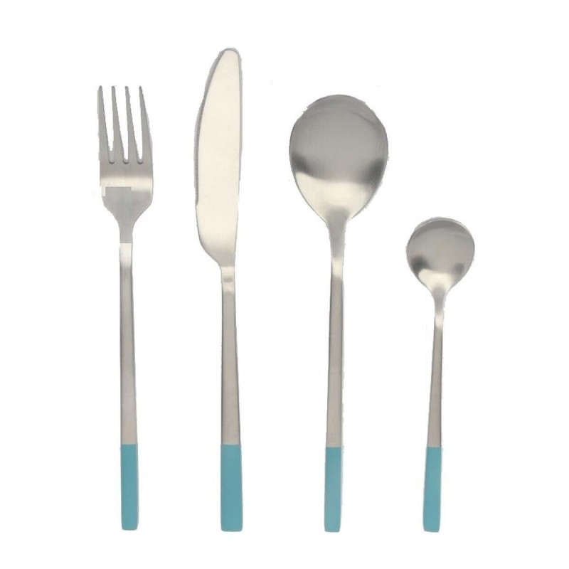 Cutlery DKD Home Decor Blue Silver Stainless steel (3,9 x 2,5 x 19,7 c