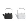 Teapot DKD Home Decor Black Stainless steel White (1,2 L) (2 Units)