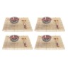 Set de sushi DKD Home Decor Multicouleur Bambou Mandala Grès Oriental 