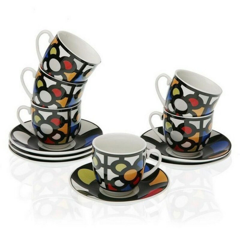 Ensemble de tasses à café Versa Porcelaine (6 Pièces) (5,8 x 6 x 5,8 c