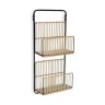 Shelves Versa Metal Rattan MDF Wood (12 x 68 x 32 cm)