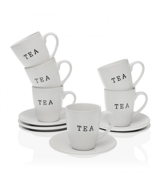 Piece Coffee Cup Set Versa Tea Ceramic (4,9 x 7,5 x 8,5 cm) (12 Pieces