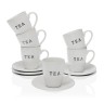 Piece Coffee Cup Set Versa Tea Ceramic (4,9 x 7,5 x 8,5 cm) (12 Pieces