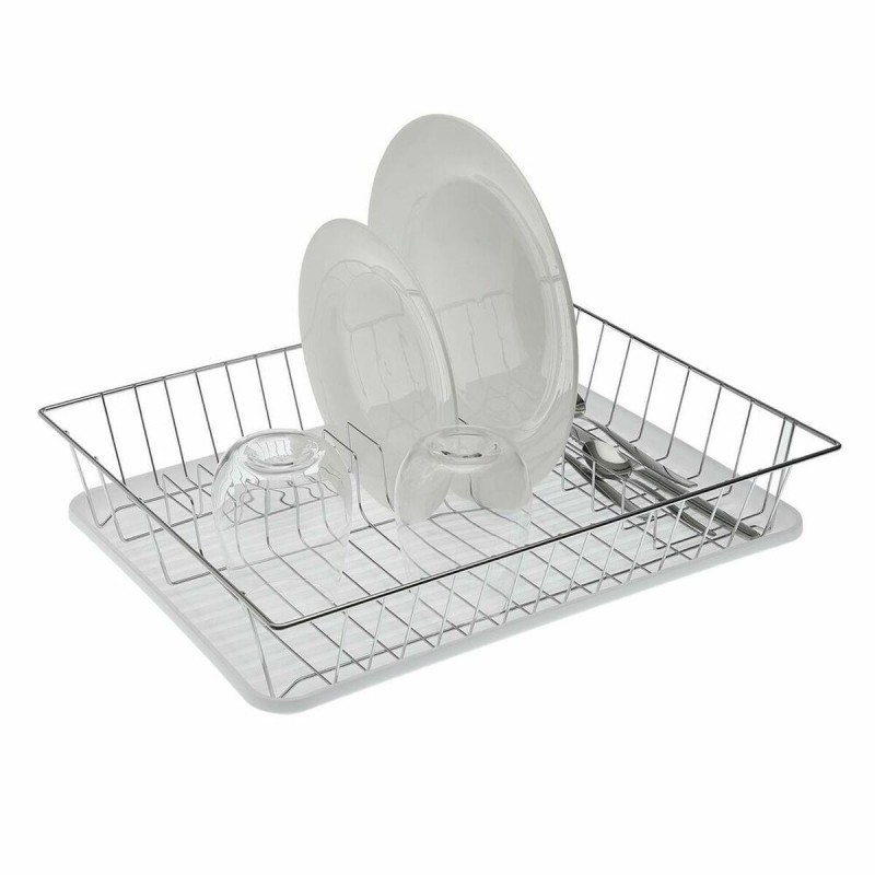 Draining Rack for Kitchen Sink Versa Archie Plates White Steel Iron po