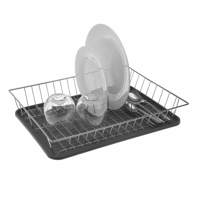 Draining Rack for Kitchen Sink Versa Archie Plates Grey Steel Iron pol