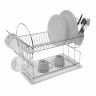 Draining Rack for Kitchen Sink Versa Plates White Double Steel Iron po