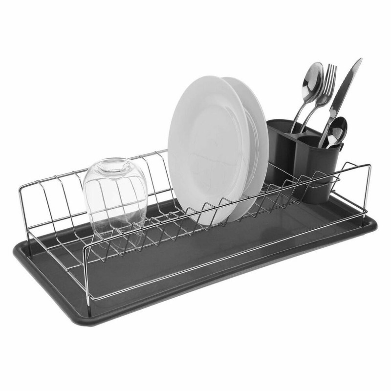 Draining Rack for Kitchen Sink Versa Plates Grey Length Steel Iron pol