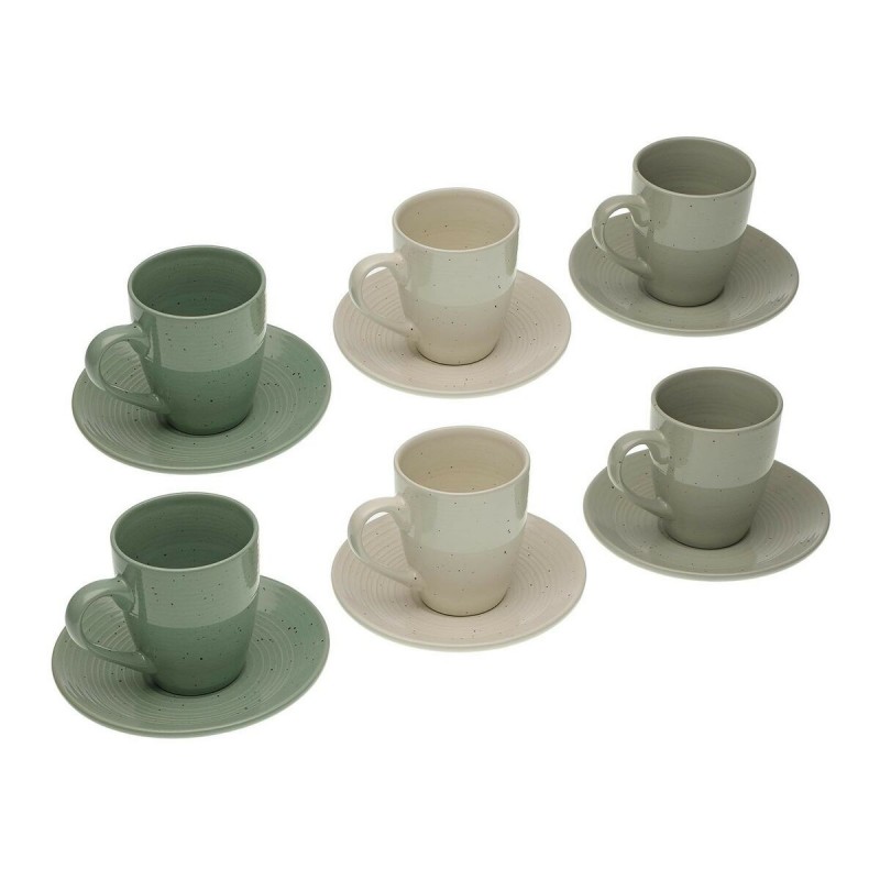 Lot de tasses avec soucoupes Versa Mara Céramique (8,6 x 6,4 x 9,2 cm)