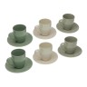 Set of Mugs with Saucers Versa Mara Ceramic (8,6 x 6,4 x 9,2 cm) (6 Pi